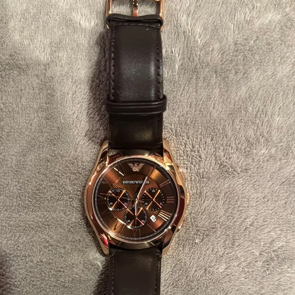 Emporio Armani Rose Gold Chronograph Watch - Picture 3 of 8